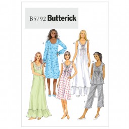 Patron Butterick 5792 - Chemise de nuit et pyjama