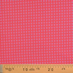 Tissu Petit pan Mikko rouge