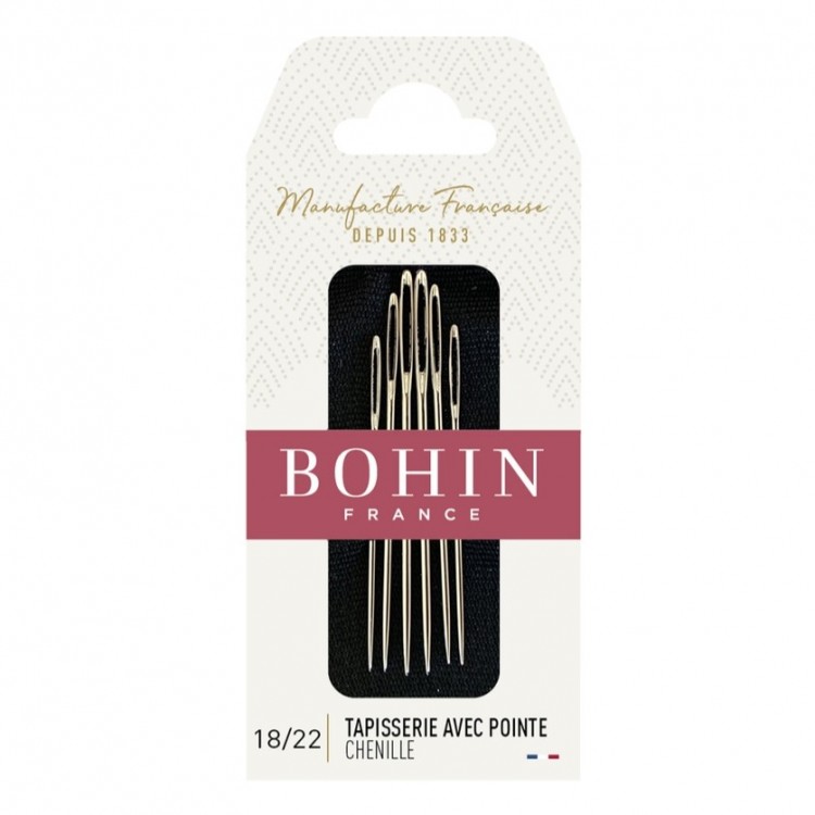 Aiguilles à tapisserie avec pointe Bohin chenille 18/22