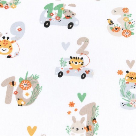 Tissu coton - Babylove bleu