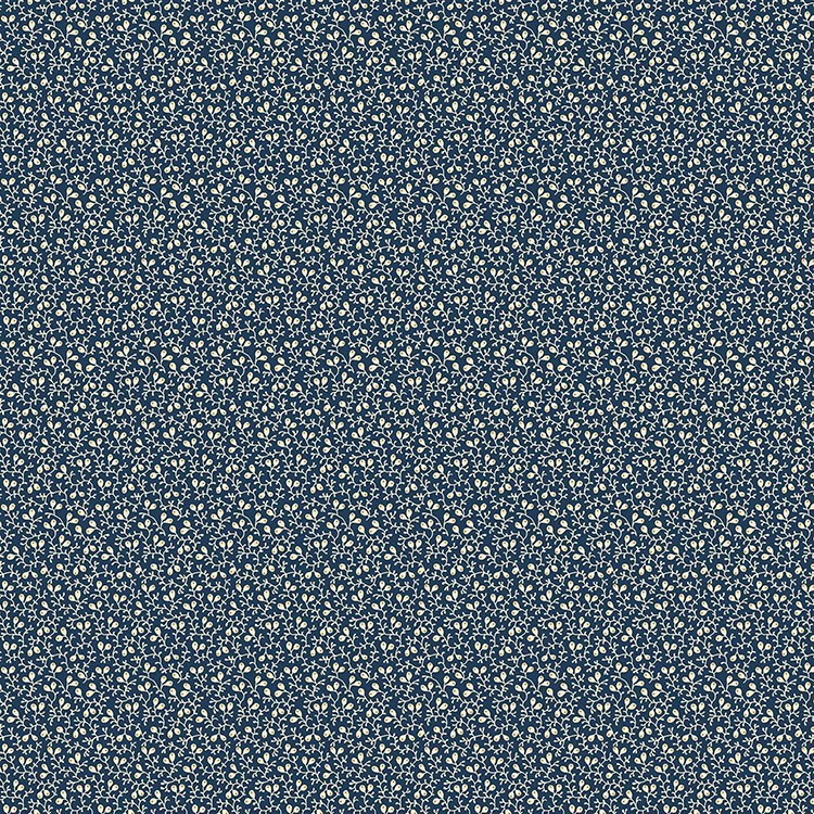 Andover fabrics - Indigo Cheddar - Berry vine indigo