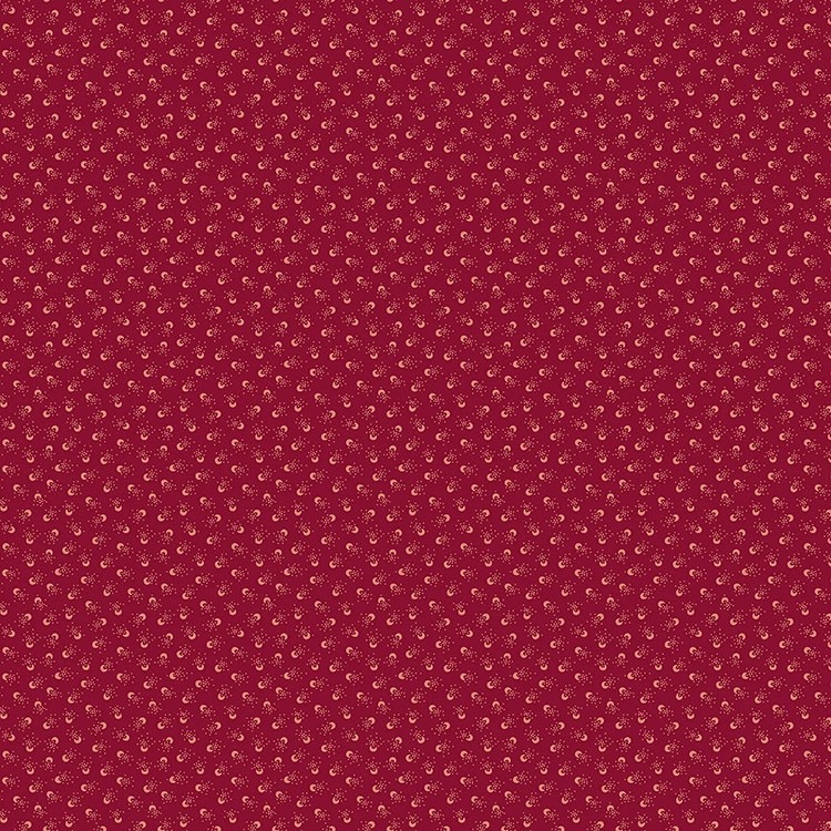 Andover fabrics - Latte - Spilt beants barn red