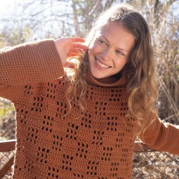 Kit de crochet - Pull damier - Super merino