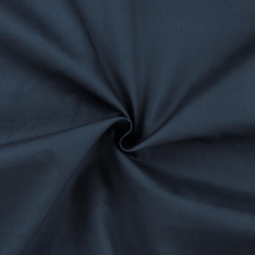 Tissu popeline coton unie - Denim