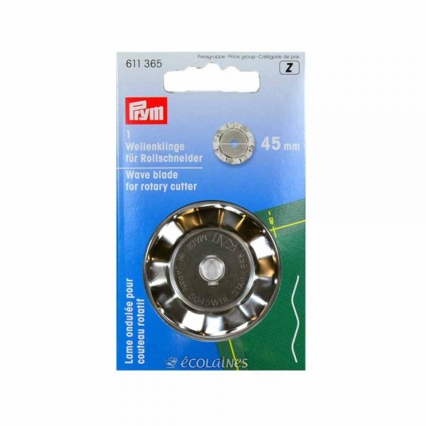 Lame ondulée pour cutter rotatif Prym 45mm