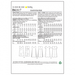 Patron Butterick 6317 - Robe été