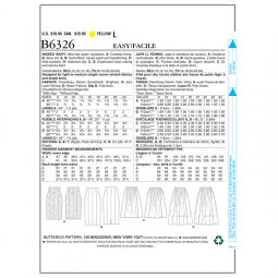Patron Butterick 6326 - Jupes
