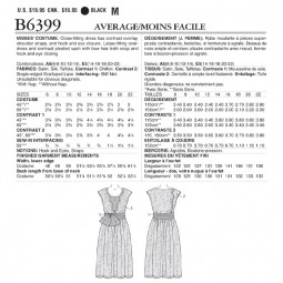 Patron Butterick 5399 - Robe historique année 20
