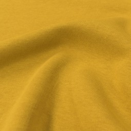 Tissu jersey sweat Uni - Jaune moutarde