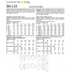 Patron Butterick 6428 - Ensemble de nuit