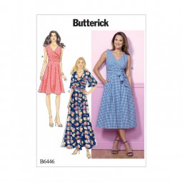 Patron Butterick 6446 - Robe ceinture