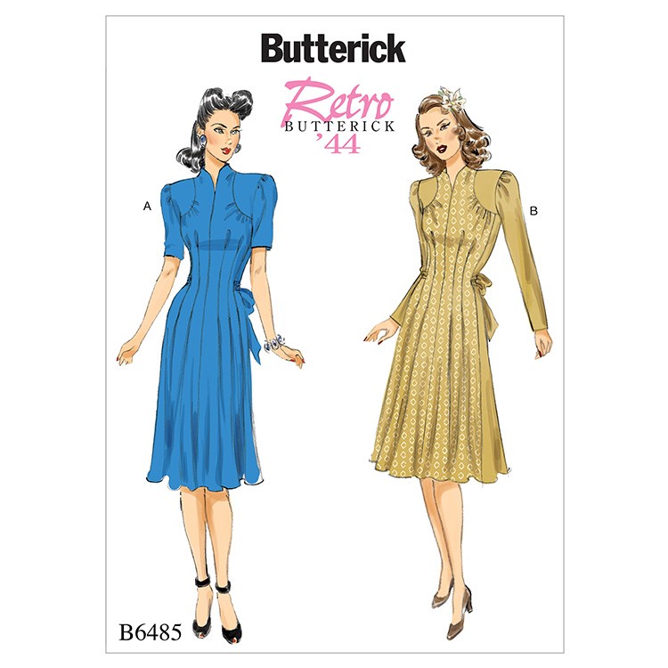 Patron Butterick 6485 - Robe rétro années 40