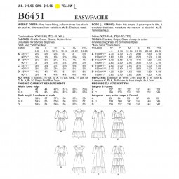 Patron Butterick 6451 - Robe longue