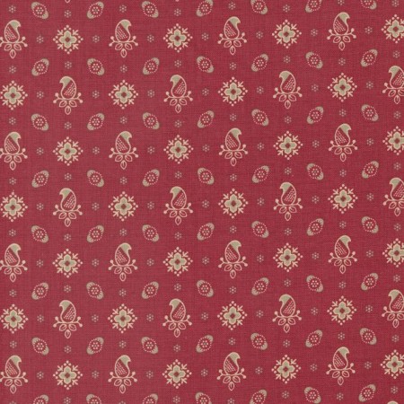 Tissu fantaisie - Rouennerie Trois - Rouge Tissu fantaisie - Rouennerie Trois - Rouge