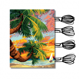 Kit de canevas Margot de Paris - Le couché des palmiers