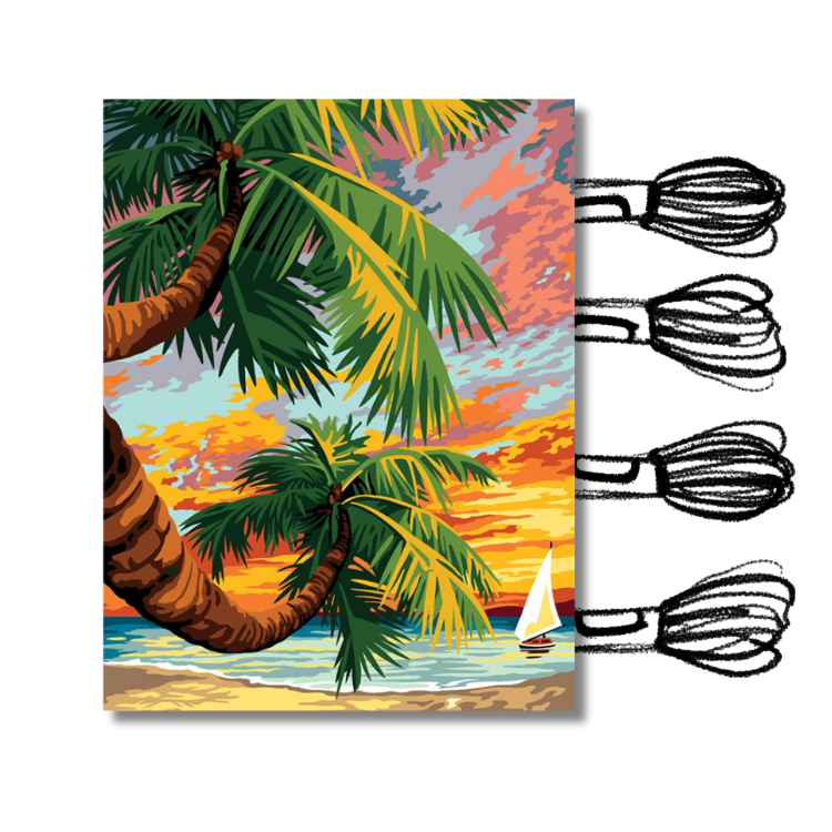 Kit de canevas Margot de Paris - Le couché des palmiers