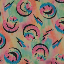Tissu jersey coton - Happy faces