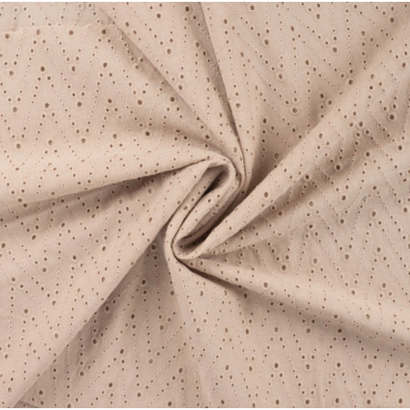 Tissu Broderie Anglaise - Leisa sand