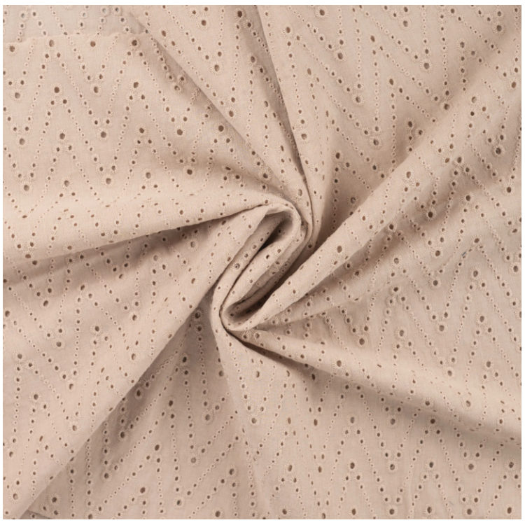 Tissu Broderie Anglaise - Leisa sand