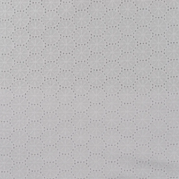 Tissu Broderie Anglaise - Cercles blanc