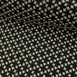 Tissu Broderie Anglaise - Elenor noir