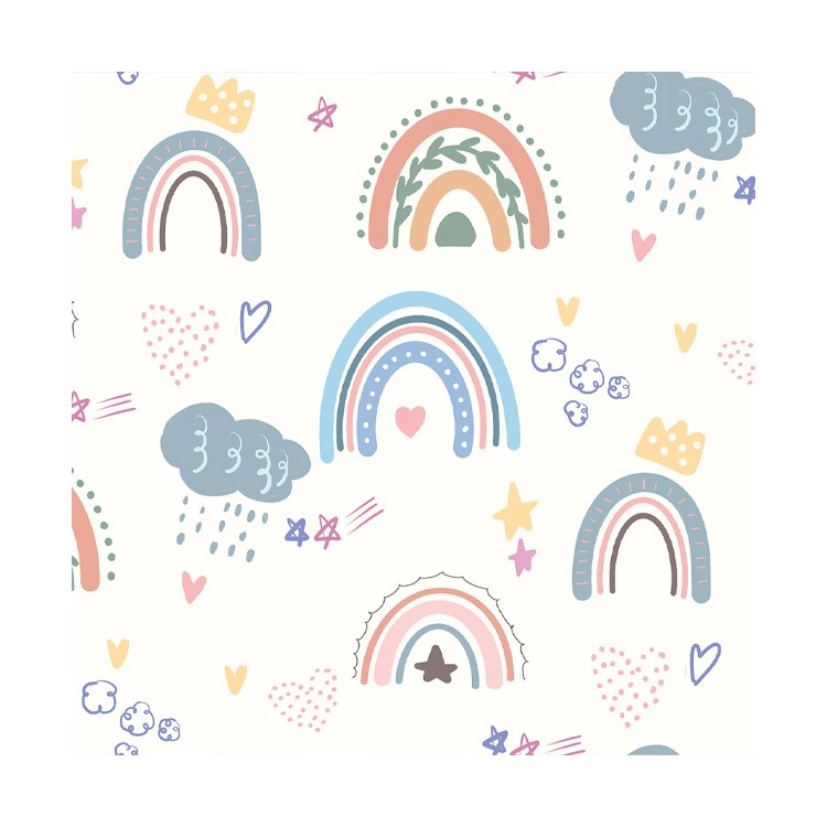 Tissu imperméable - Arc en ciel Blanc cassé