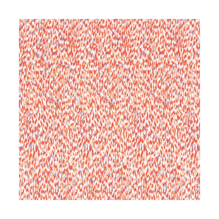 Tissu viscose - Popeline abstrait lila orange