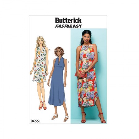 Patron Butterick 6551 - Robe ample
