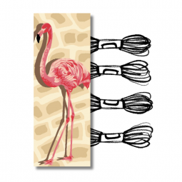 Kit de canevas Luc  - Flamant rose