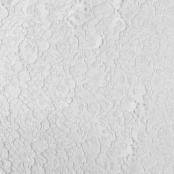 Tissu dentelle - Fleurs blanches