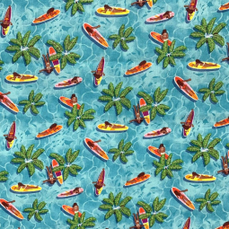 Tissu coton enduit - Paddle