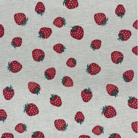 Tissu Canvas enduit - Fraises Tissu Canvas enduit - Fraises