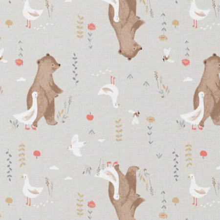 Tissu coton - Nominoe vert marron Tissu coton - Nominoe vert marron