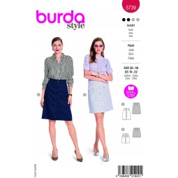 Burda 5739 - Jupe boutonnée taille haute
