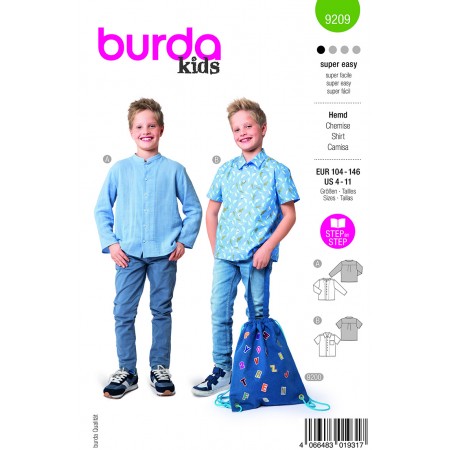 Burda 9209 - Chemise et chemisette