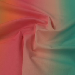 Tissu voile de coton - Arc en ciel