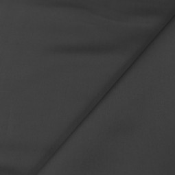 Tissu coton uni satiné - Noir
