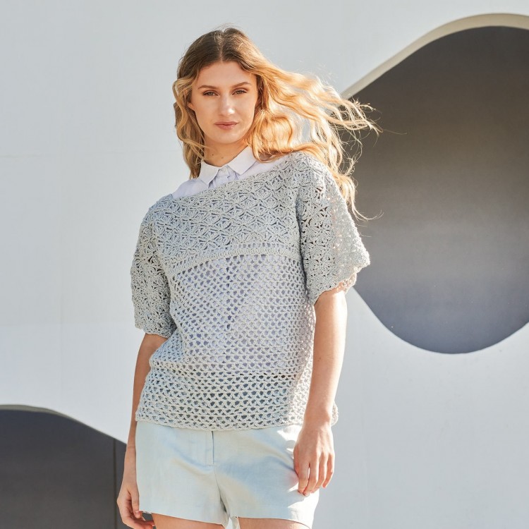 Kit de crochet - T-shirt ajouré - Cotton cashmere