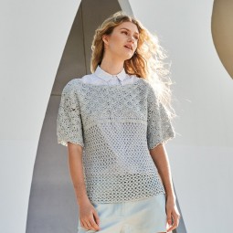 Kit de crochet - T-shirt ajouré - Cotton cashmere