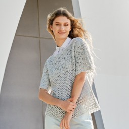 Kit de crochet - T-shirt ajouré - Cotton cashmere