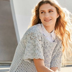 Kit de crochet - T-shirt ajouré - Cotton cashmere