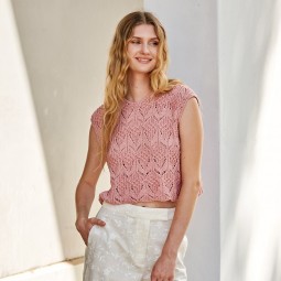 Kit de tricot - Débardeur ajouré - Cotton cashmere