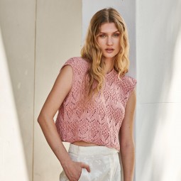 Kit de tricot - Débardeur ajouré - Cotton cashmere