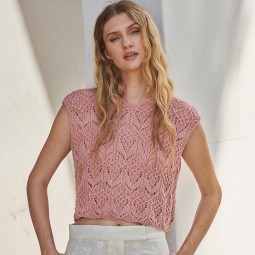 Kit de tricot - Débardeur ajouré - Cotton cashmere