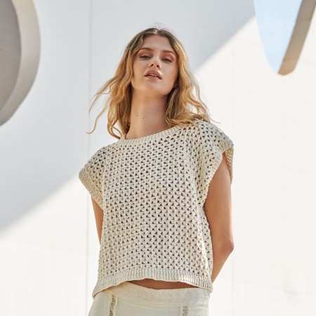 Kit de crochet - T-shirt épaules tombantes - Cotton cashmere