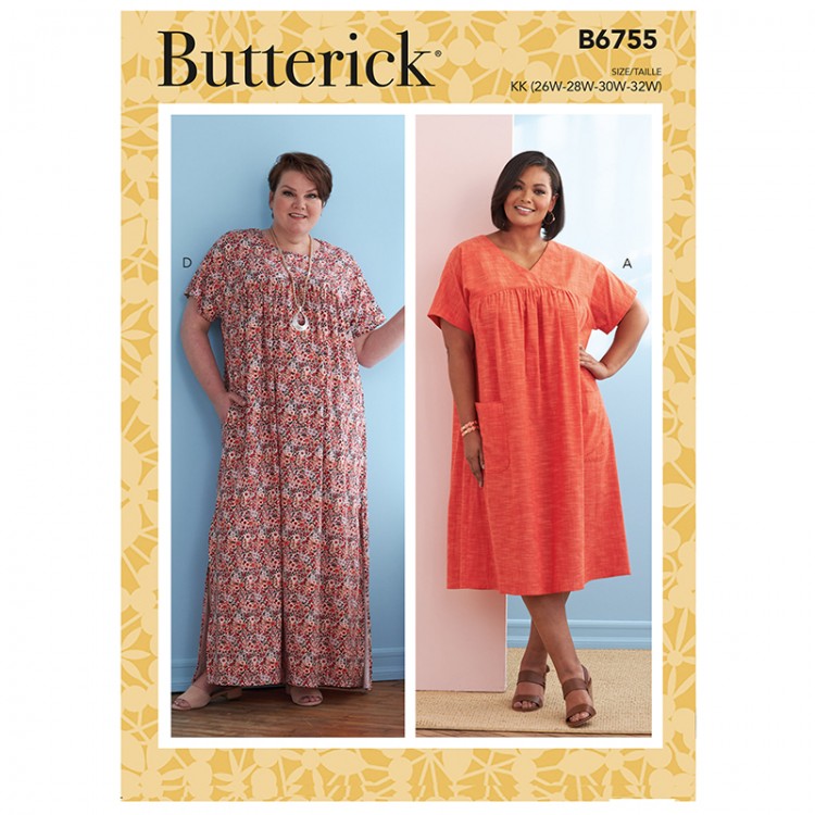 Patron Butterick 6755 - Robe ample