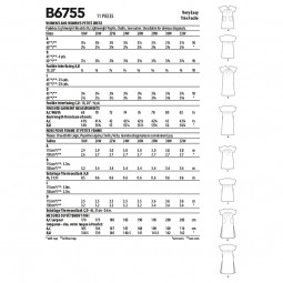 Patron Butterick 6755 - Robe ample