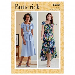 Patron Butterick 6757 - Robe midi