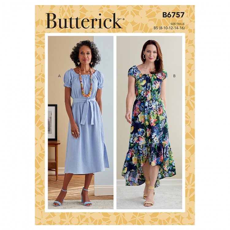 Patron Butterick 6757 - Robe midi