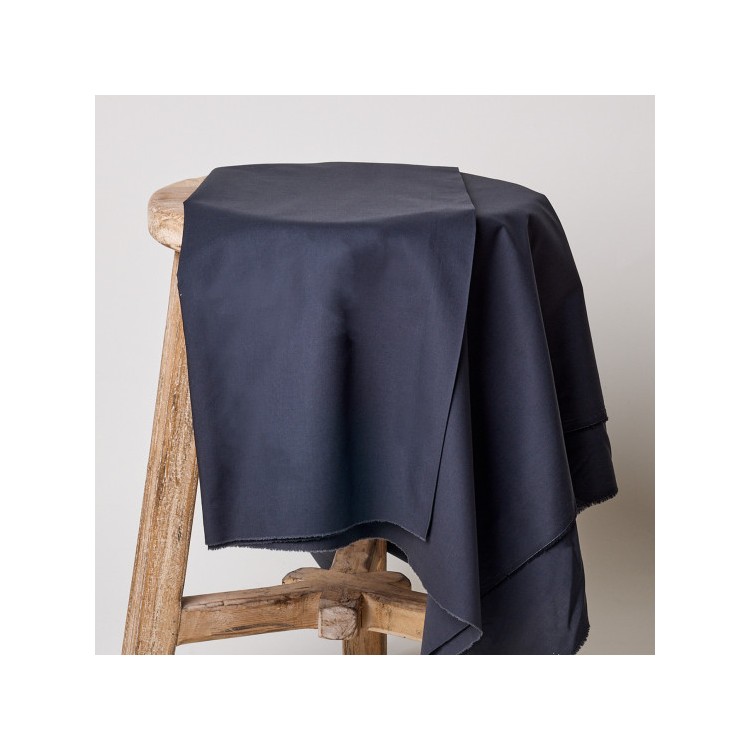 Tissu Atelier Brunette - Popeline Deep charcoal